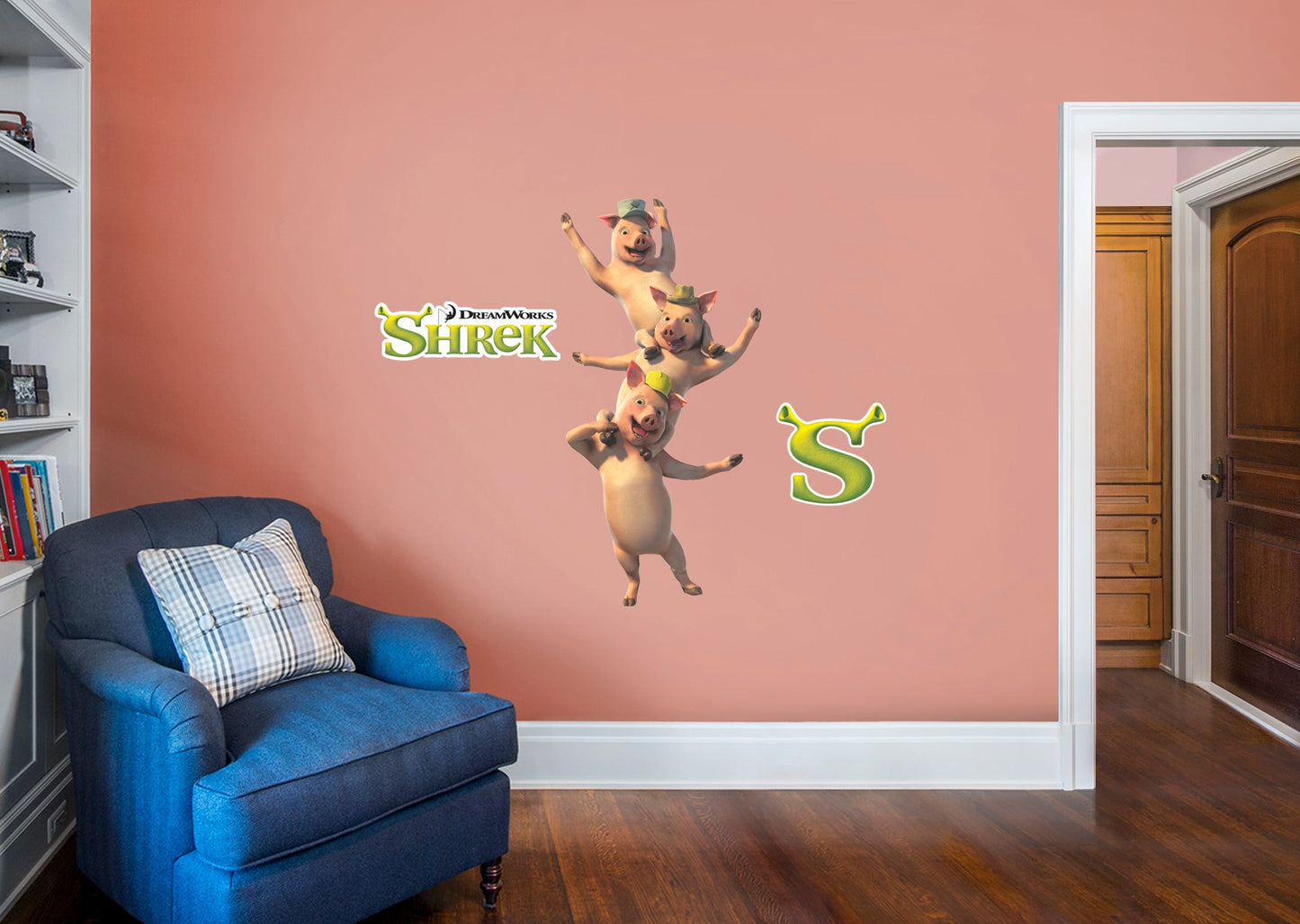 Shrek: Three Pigs RealBig - Officially Licensed NBC Universal Removable Adhesive Decal