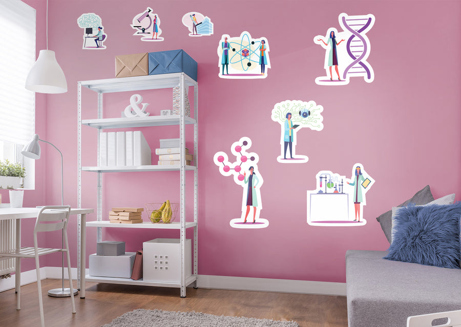 Women in Science Working Women Collection  - Removable Wall Decal