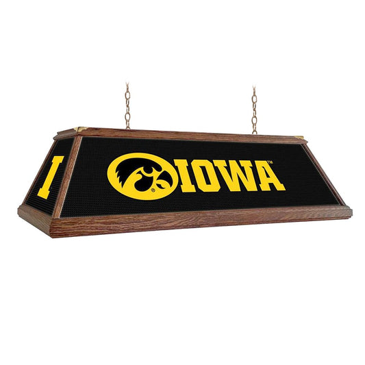 Iowa Hawkeyes: Block I - Premium Wood Pool Table Light - The Fan-Brand