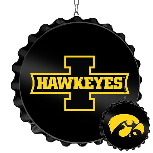 Iowa Hawkeyes: Round Bottle Cap Dangler - The Fan-Brand
