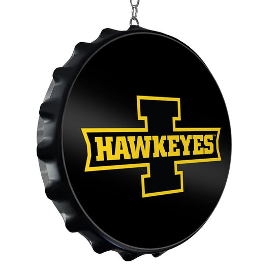 Iowa Hawkeyes: Round Bottle Cap Dangler - The Fan-Brand
