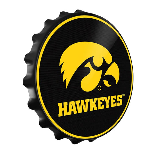 Iowa Hawkeyes: Round Bottle Cap Wall Sign - The Fan-Brand