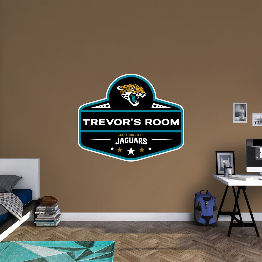 Jacksonville Jaguars - Badge - With Personalized Name - Official NFL - Reusable Vinyl Transfer Decal #2