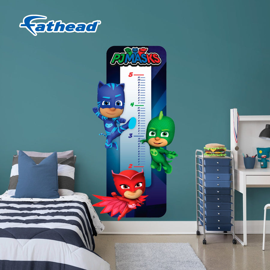 PJ Masks Three Friends - Growth Chart - Official Hasbro - Reusable Vinyl Wall Decal