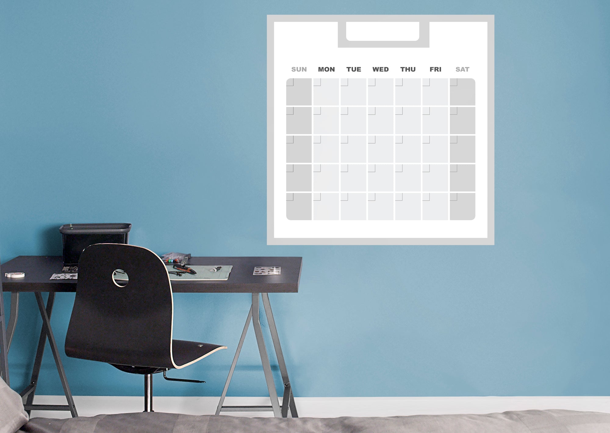Grey Calanders Calendars: Grey Square Modern One Month Calendar Dry Erase - Removable ...