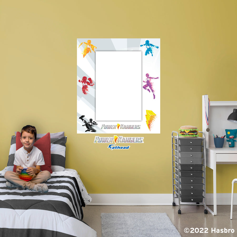 Power Rangers - Superpowers - Dry Erase - Official Hasbro - Reusable Vinyl Wall Decal