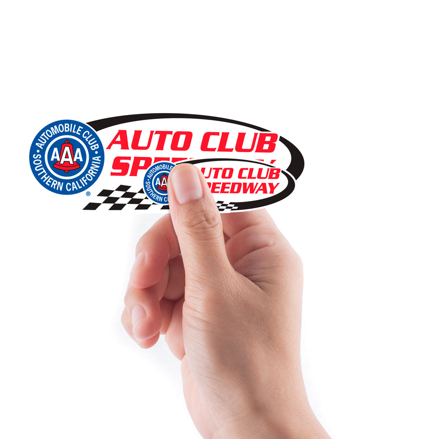 Auto Club Speedway - 5 Logo Minis (Mixed Sizes) - Official NASCAR - Reusable Vinyl Decals
