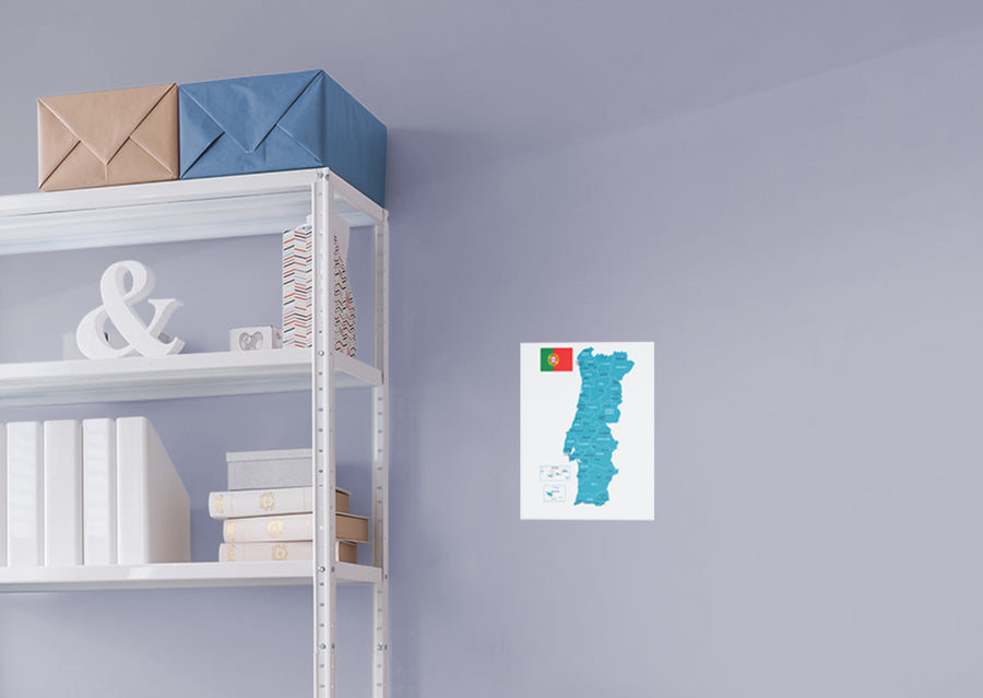 Maps of Europe: Portugal Mural        -   Removable Wall   Adhesive Decal