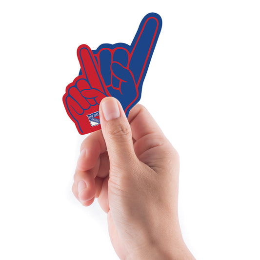 Sheet of 5 -New York Rangers: Foam Finger Minis - Officially Licensed NHL Removable Adhesive Decal