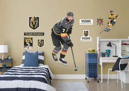 Vegas Golden Knights: Alex Pietrangelo         - Officially Licensed NHL Removable Wall   Adhesive Decal