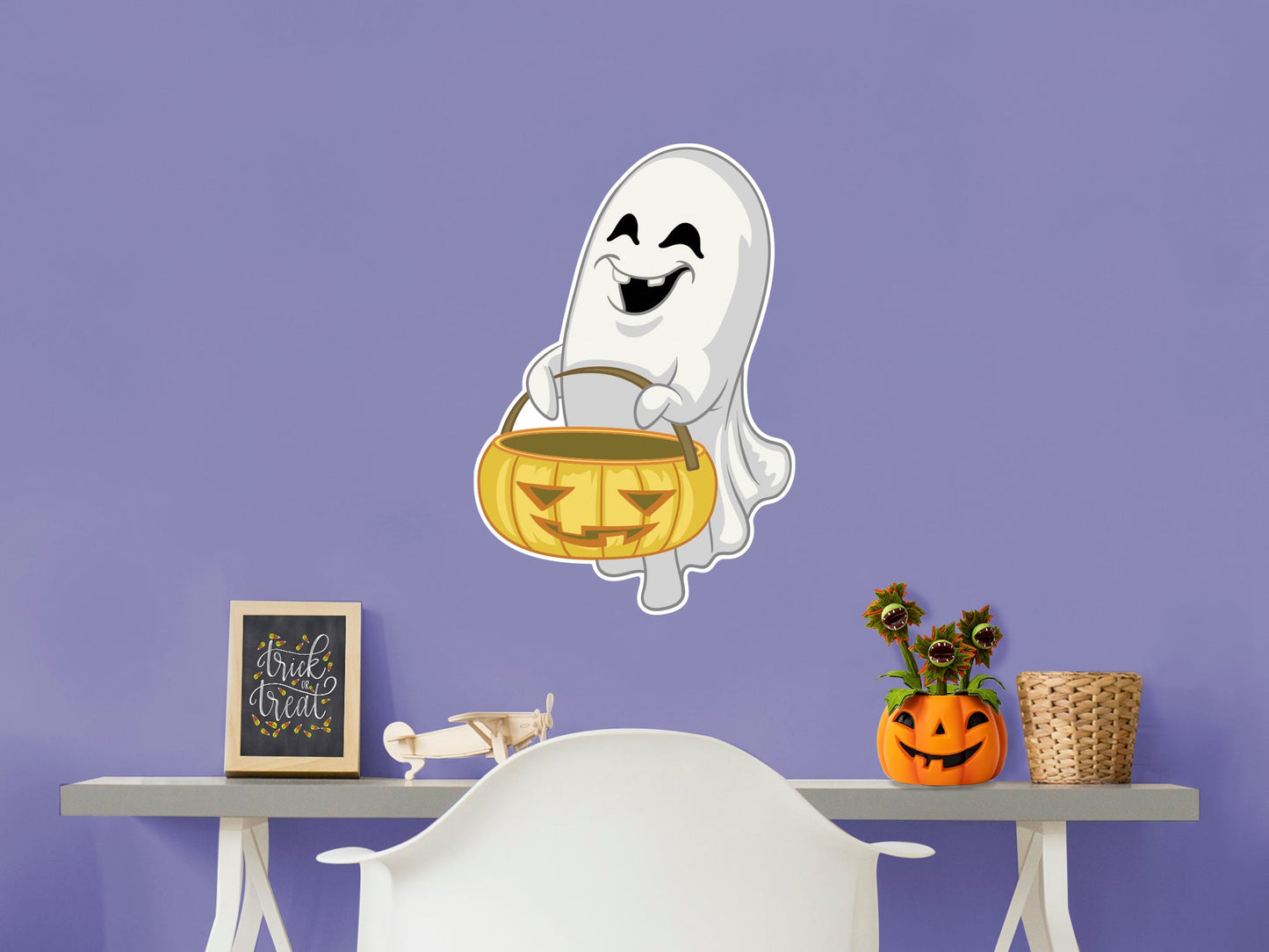 Halloween: Ghost Icon        -   Removable Wall   Adhesive Decal