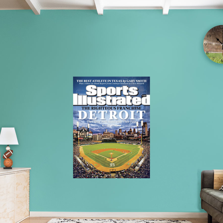 September 2009 Sports Illustrated Cover - Peel & Stick Poster - Official MLB - Detroit Tigers - Reusable Vinyl Wall Decal