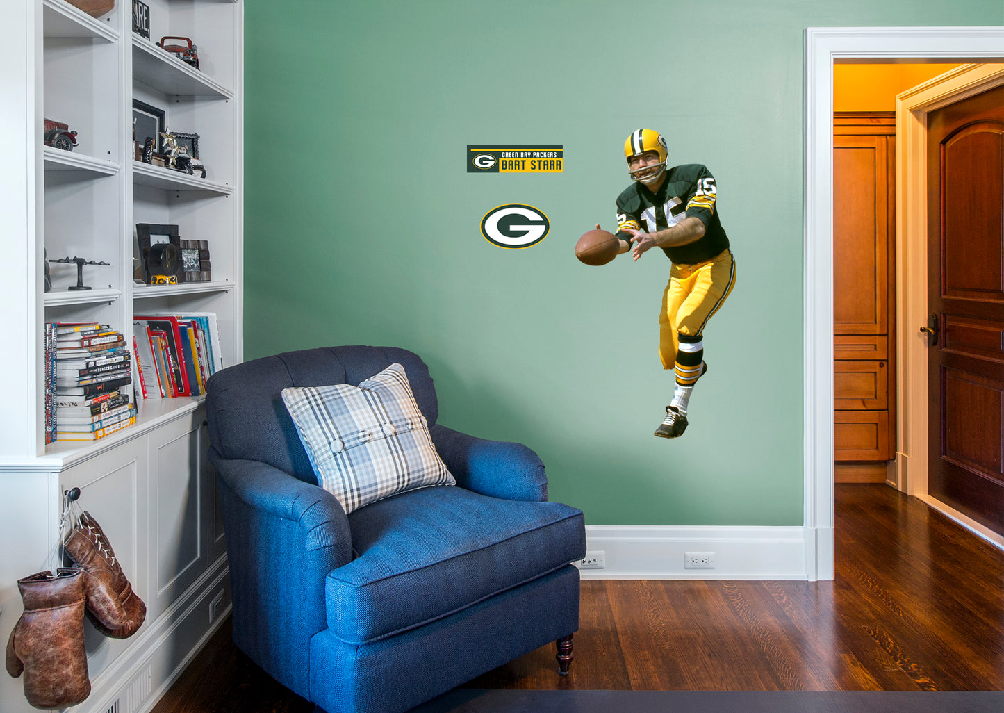 Green Bay Packers: Bart Starr 2021 Legend        - Officially Licensed NFL Removable Wall   Adhesive Decal