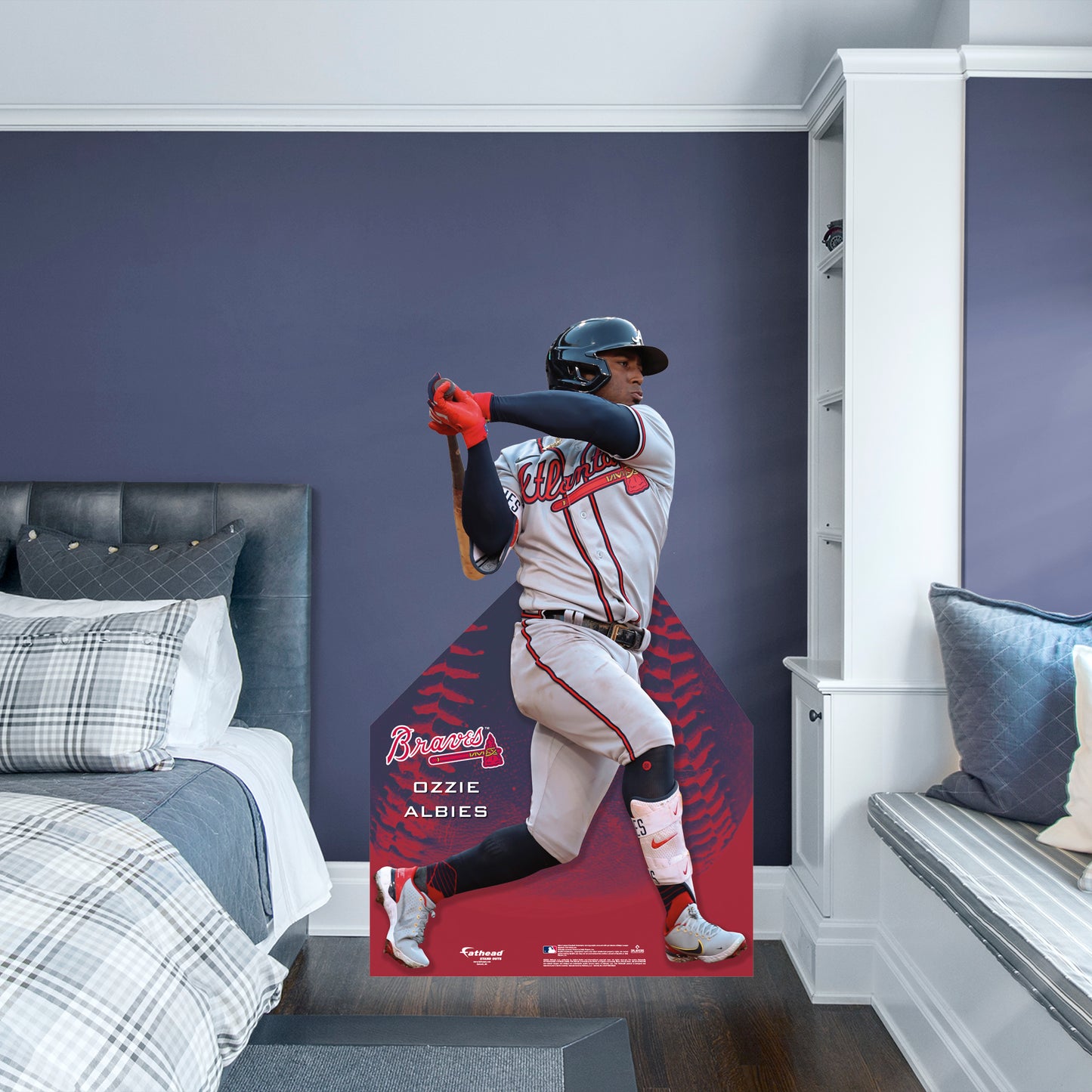 Atlanta Braves: Ozzie Albies 2022  Life-Size   Foam Core Cutout  - Officially Licensed MLB    Stand Out