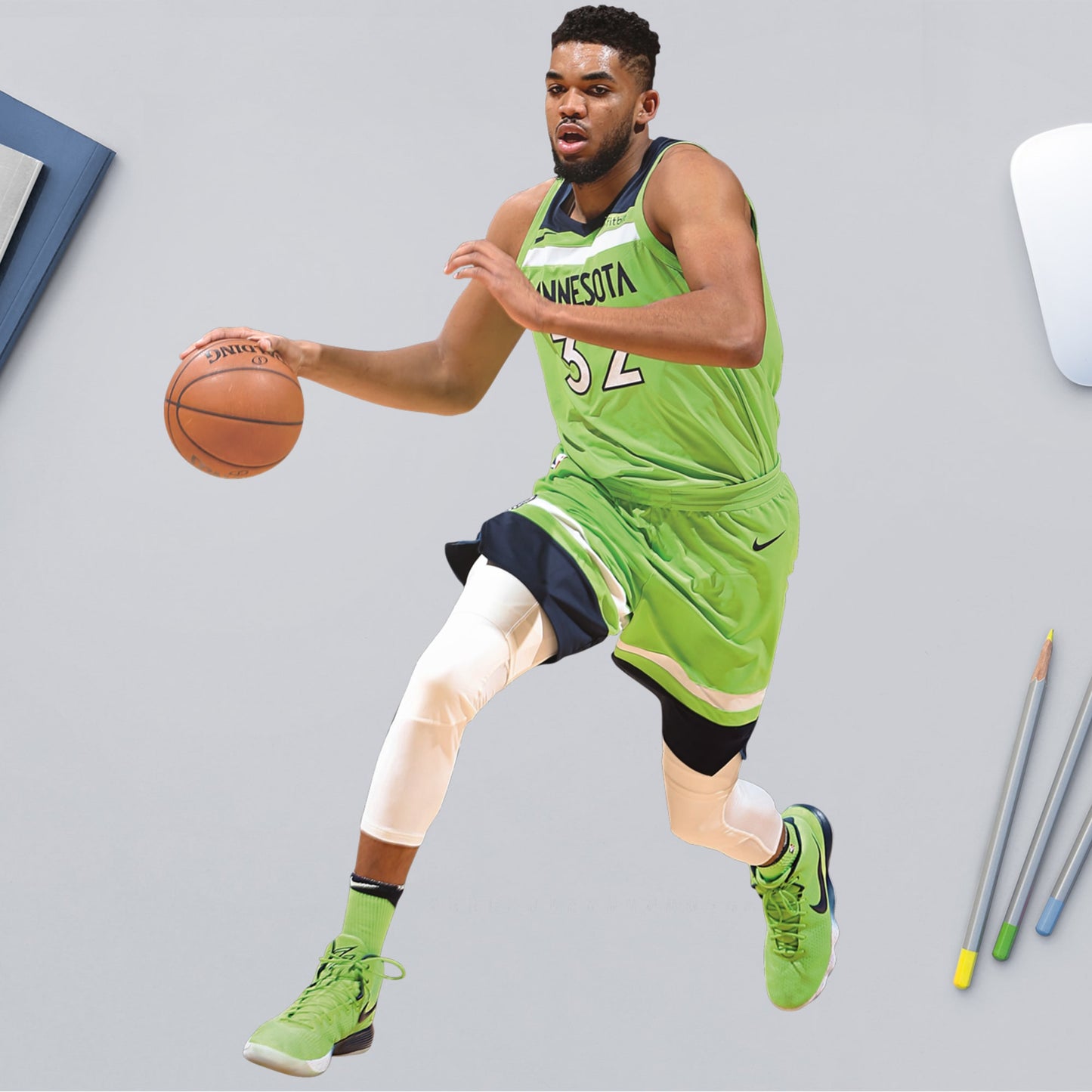 Karl-Anthony Towns: Blue Jersey - Officially Licensed NBA Removable Wall Decal