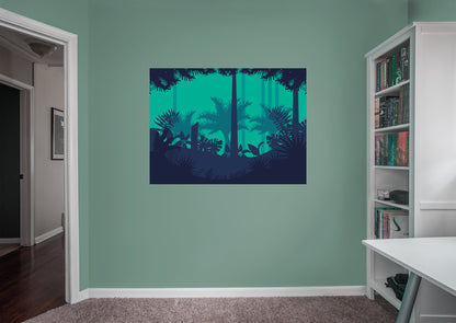 Jungle:  Mistery Mural        -   Removable Wall   Adhesive Decal