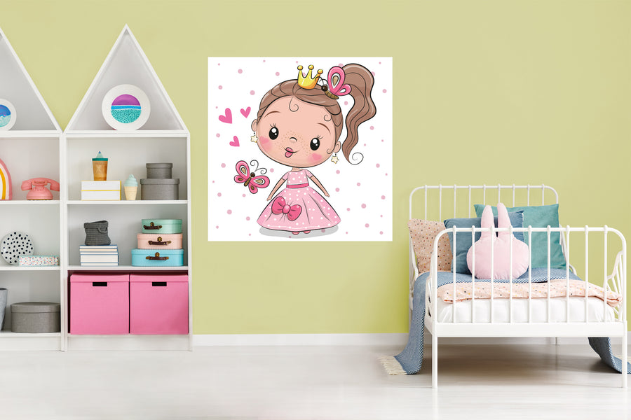 Nursery Princess:  Butterfly Mural        -   Removable Wall   Adhesive Decal
