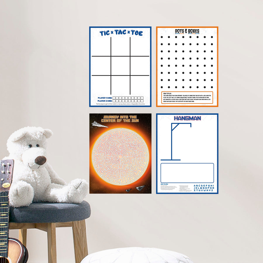 Games Collection - Removable Dry Erase Vinyl Decals