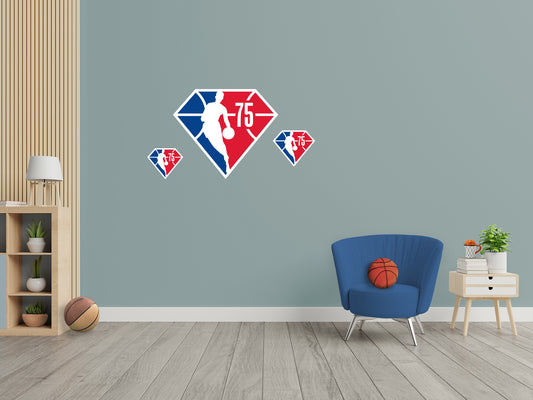 75th Anniversary:   Logo        - Officially Licensed NBA Removable     Adhesive Decal