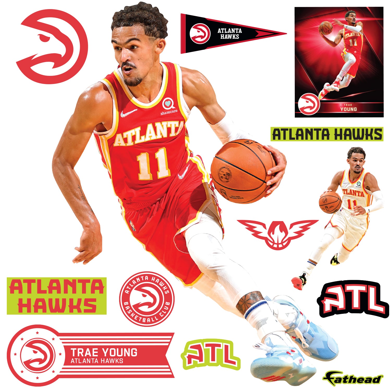 Atlanta Hawks: Trae Young 2021 - Officially Licensed NBA Removable