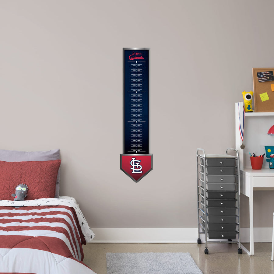 St. Louis Cardinals - Growth Chart - Official MLB - Reusable Vinyl Wall Decal