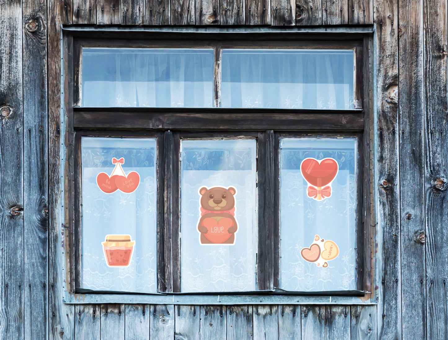 Valentine's Day: Sweets Window Clings - Removable Window Static Decal