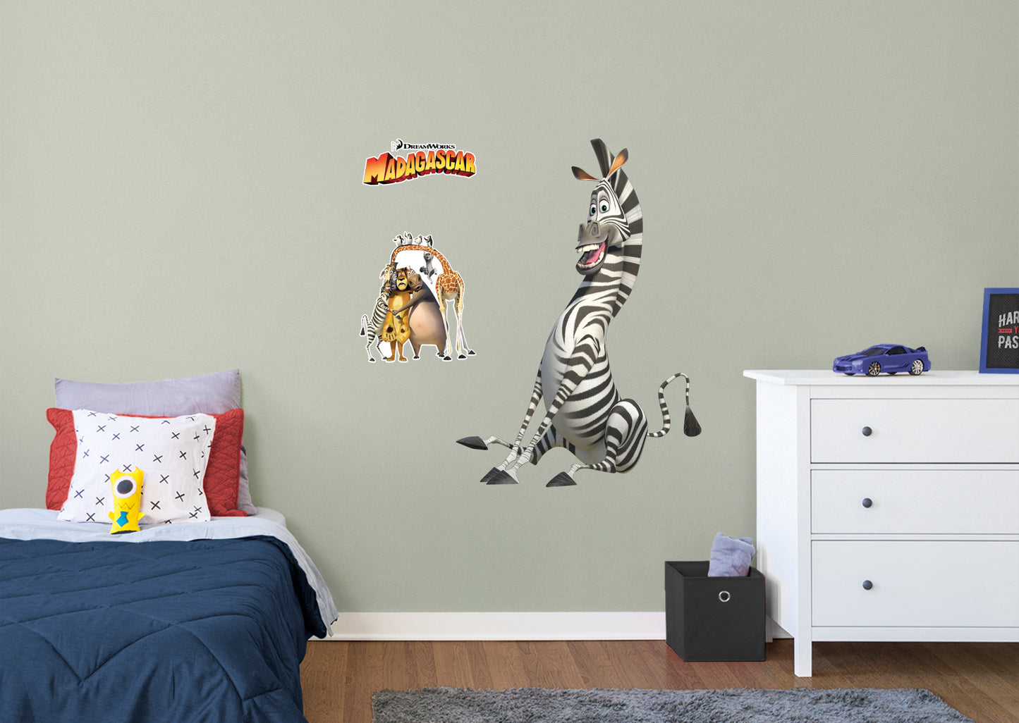 Madagascar Marty RealBig        - Officially Licensed NBC Universal Removable Wall   Adhesive Decal