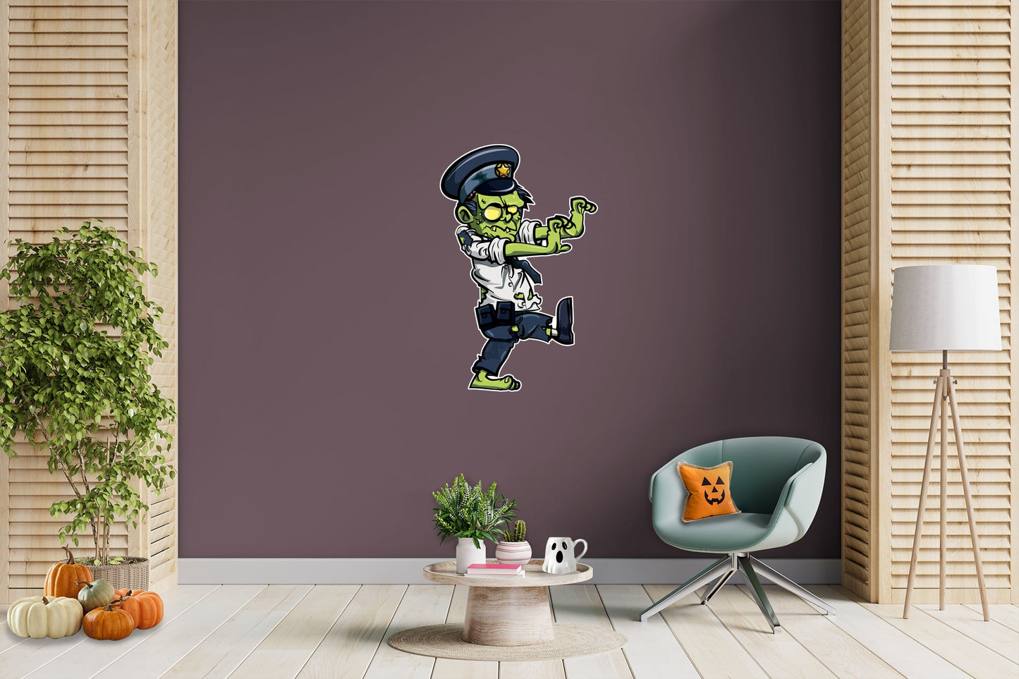 Halloween: Policeman Icon        -   Removable Wall   Adhesive Decal