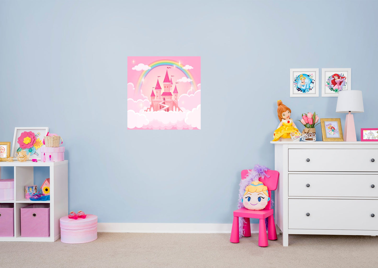 Nursery Princess:  Castle Part 4 Mural        -   Removable Wall   Adhesive Decal