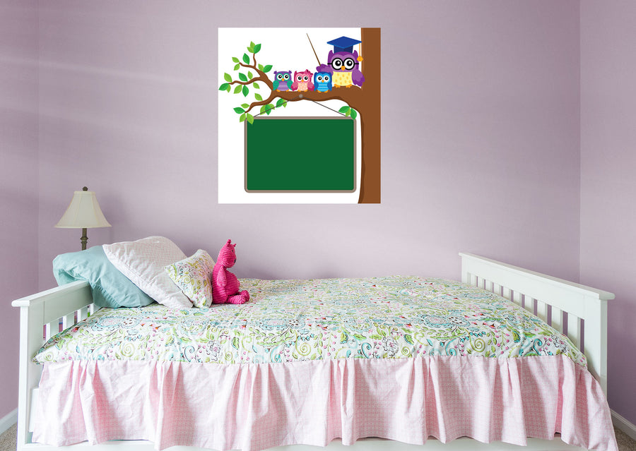 Nursery: Owl Tree Dry Erase        -   Removable Wall   Adhesive Decal