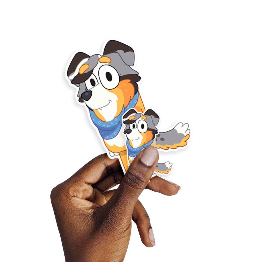 Calypso - 5 Character Minis (Mixed Sizes) - Official BBC - Bluey - Reusable Vinyl Decals