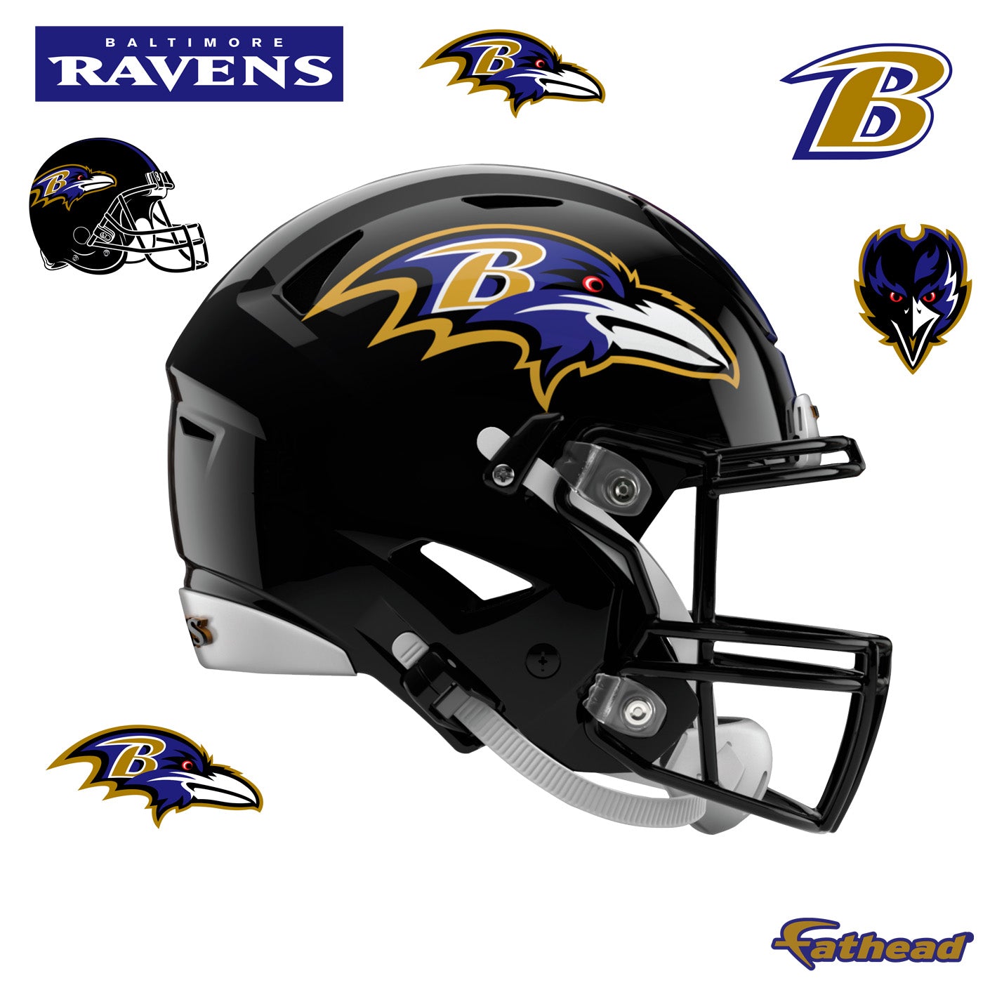 Fathead Baltimore Ravens Giant Removable Helmet Wall Decal