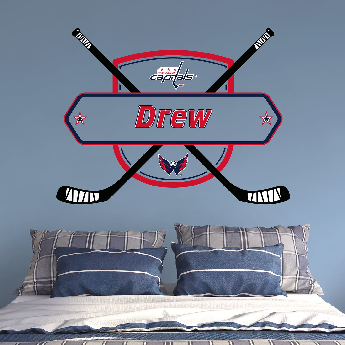 Washington Capitals: Personalized Name - Officially Licensed NHL Removable Wall Decal