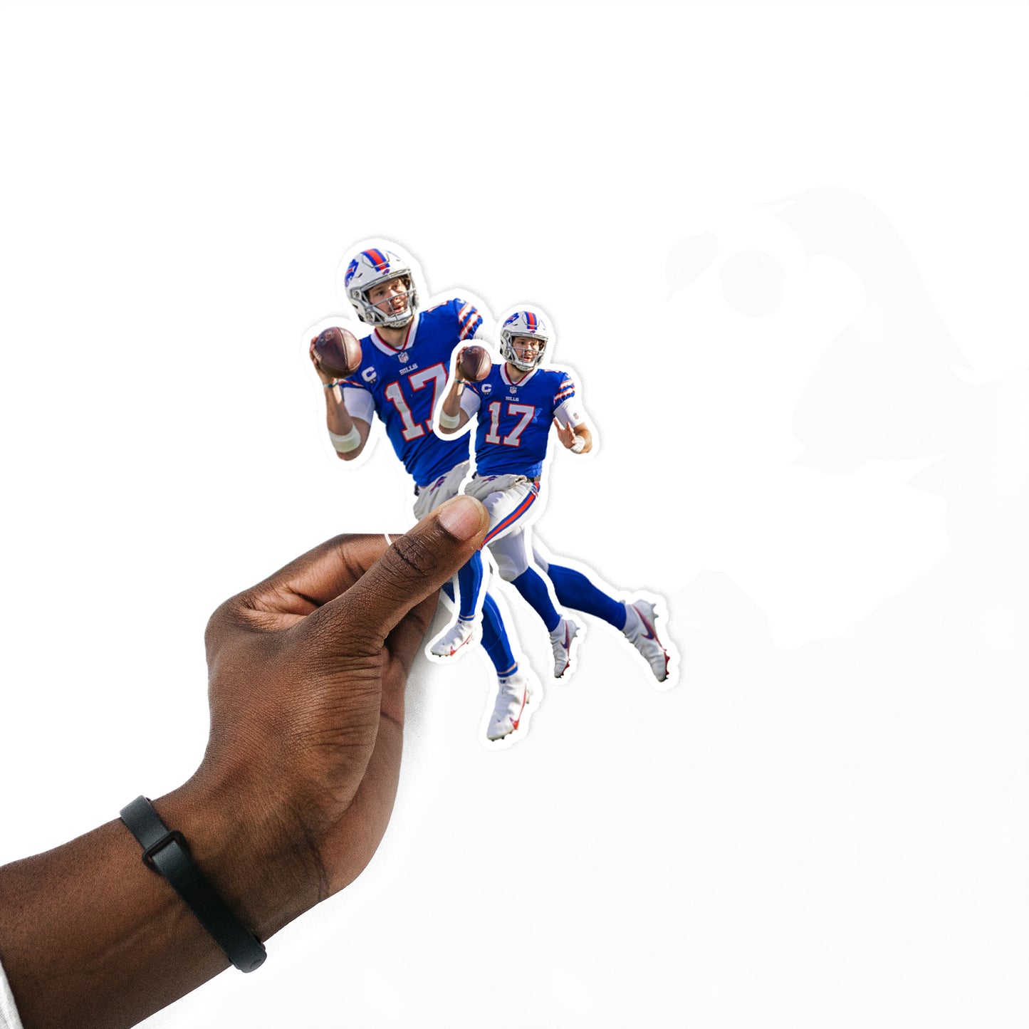 Sheet of 5 -Buffalo Bills: Josh Allen Player MINIS - Officially Licensed NFL Removable Adhesive Decal
