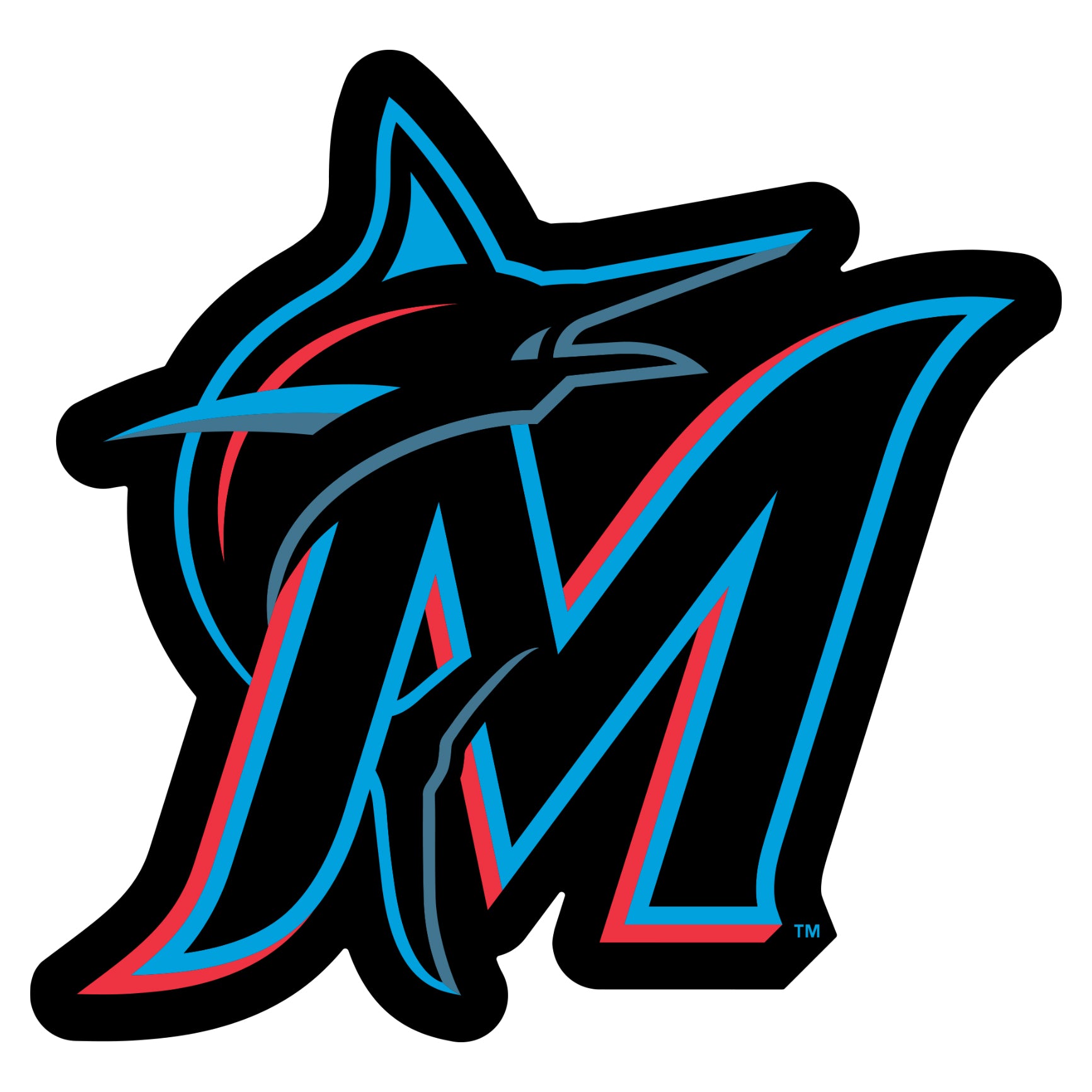  MLB - Miami Marlins Heavy Duty Aluminum Color Emblem