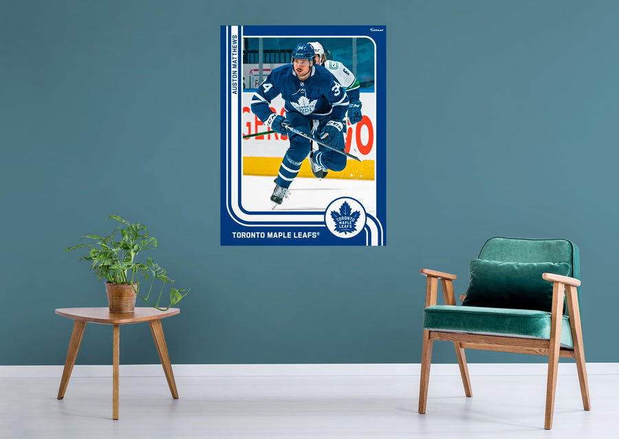Auston Matthews - Peel & Stick Poster - Official NHL - Toronto Maple Leafs - Reusable Vinyl Wall Decal