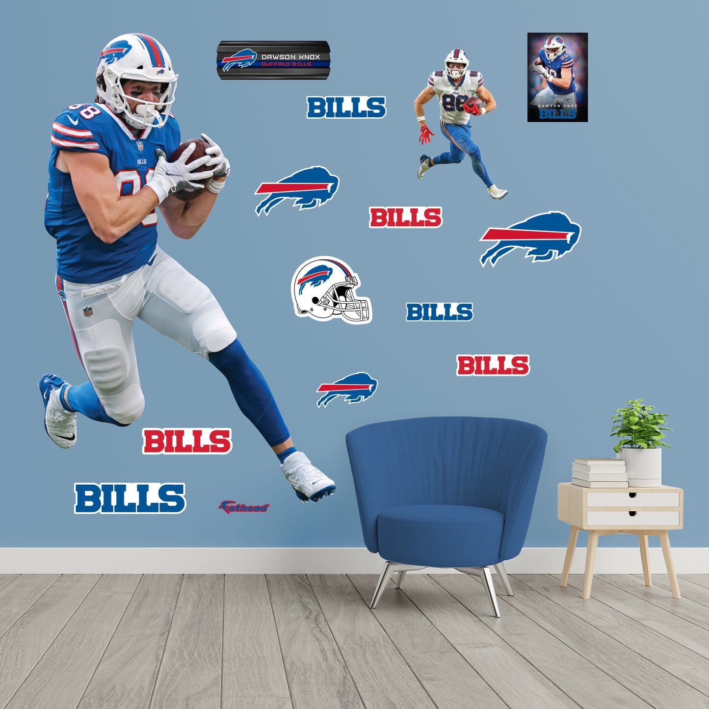 Buffalo Bills: Dawson Knox 2022        - Officially Licensed NFL Removable     Adhesive Decal