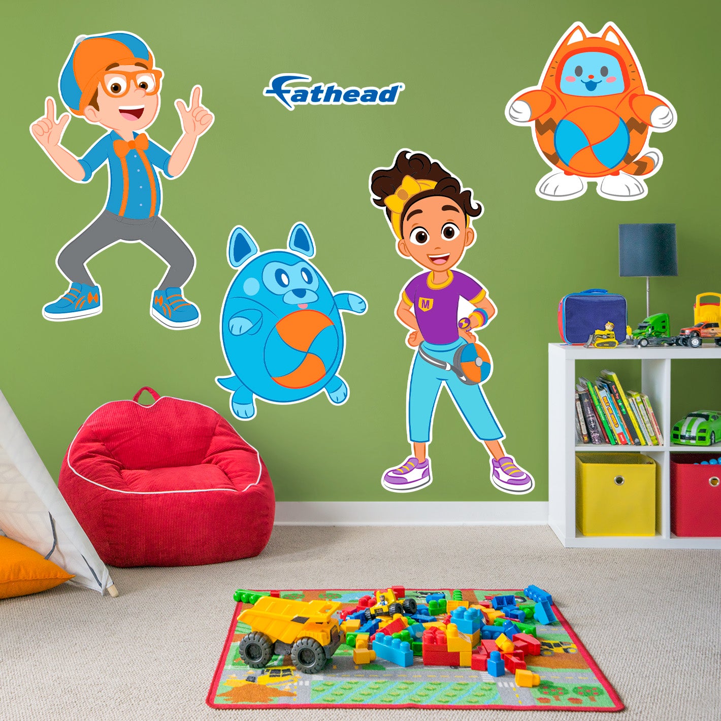 Blippi Character Collection        - Officially Licensed Blippi Removable     Adhesive Decal