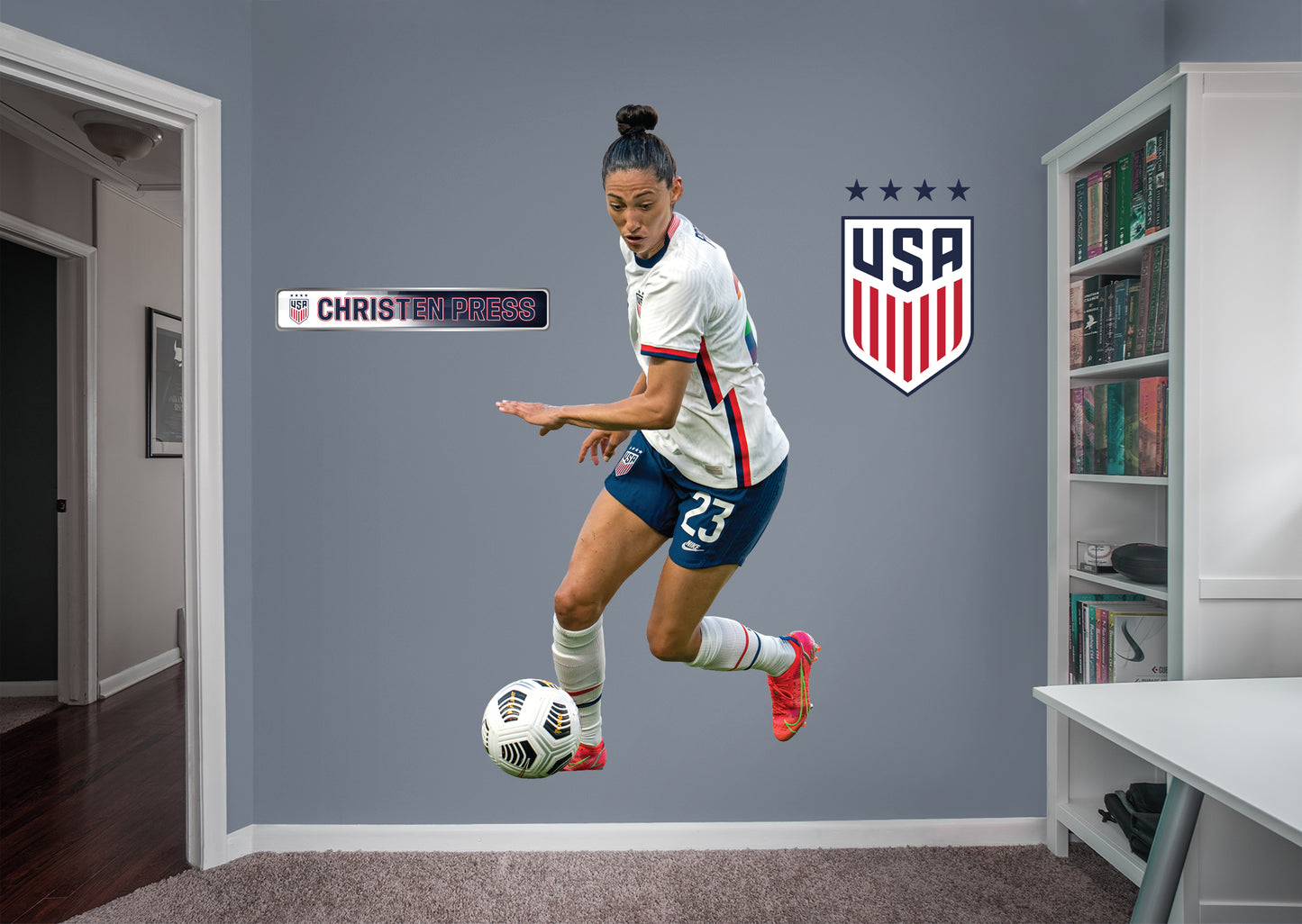 Christen Press         - Officially Licensed USWNT Removable Wall   Adhesive Decal