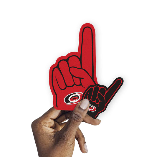 Carolina Hurricanes:    Foam Finger Minis        - Officially Licensed NHL Removable     Adhesive Decal