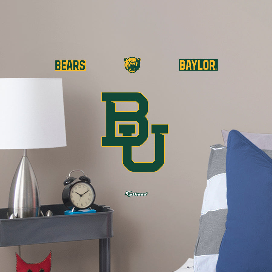 Baylor Bears - RealBig POD Teammate Logo Collection - Official NCAA - Baylor Bears - Reusable Vinyl Wall Decals