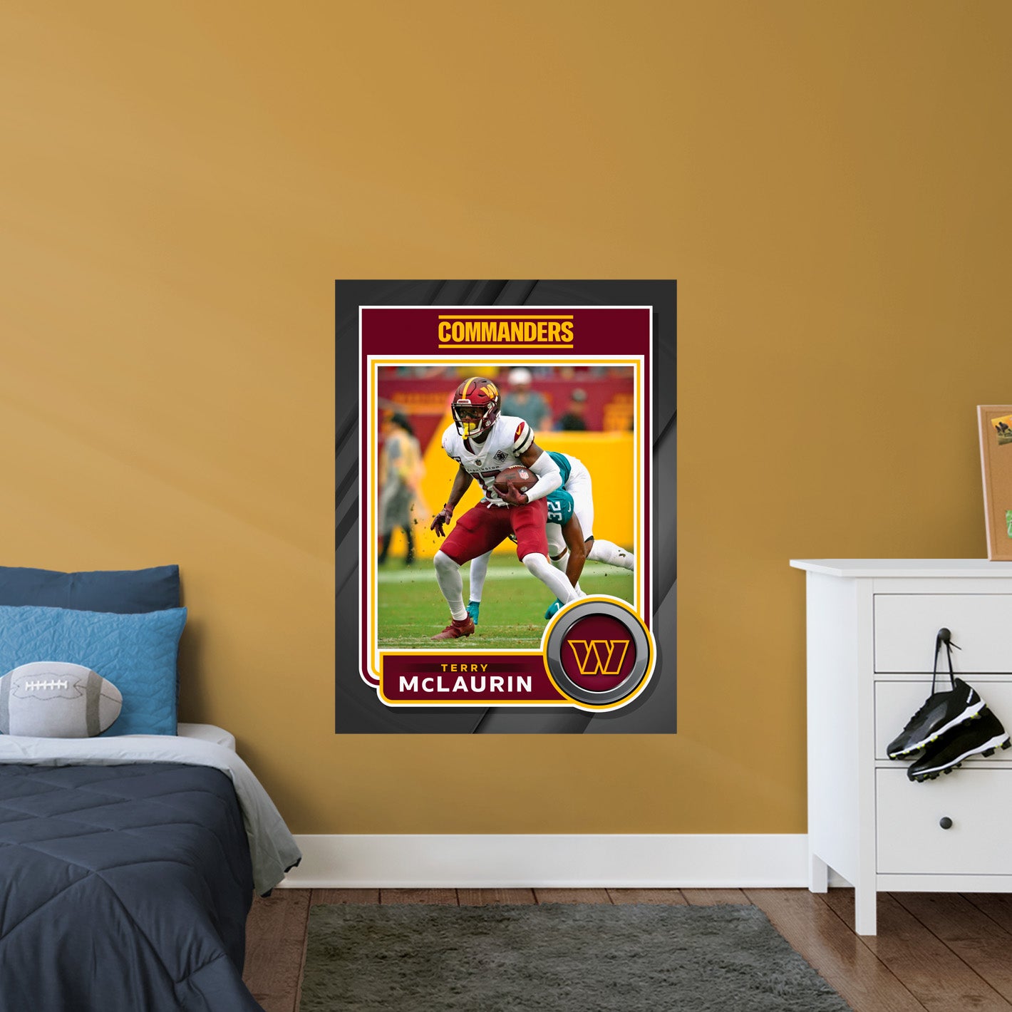 Terry McLaurin football Paper Poster Commanders 5 - Terry Mclaurin - Pin