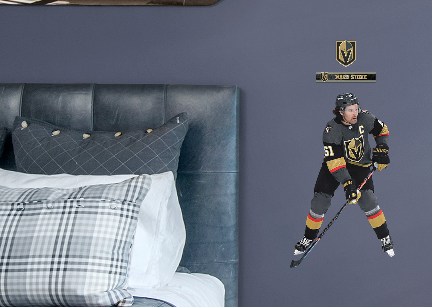 Vegas Golden Knights: Mark Stone 2021 - NHL Removable Wall Adhesive Wall Decal Life-Size Athlete +7 Wall Decals 46W x 76H
