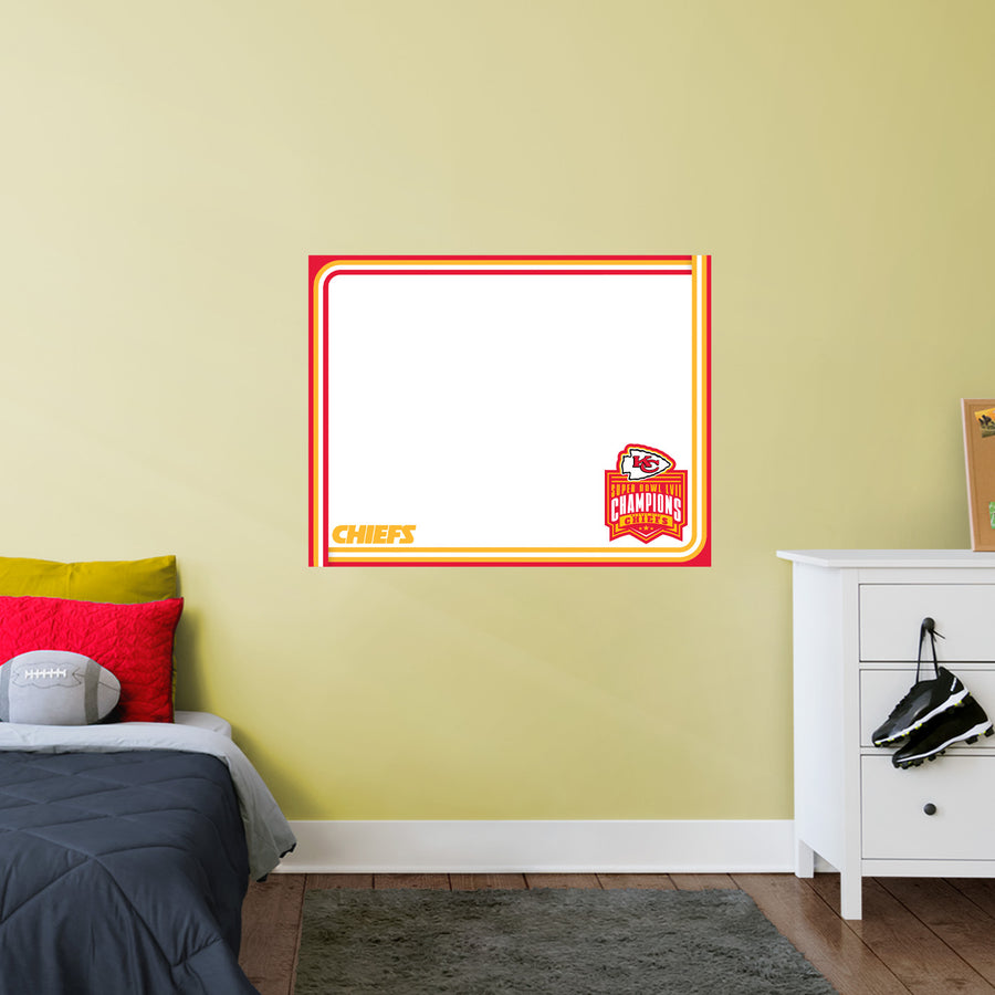 Kansas City Chiefs - Super Bowl LVII Champions - Dry Erase Whiteboard - Official NFL - Reusable Vinyl Wall Decal