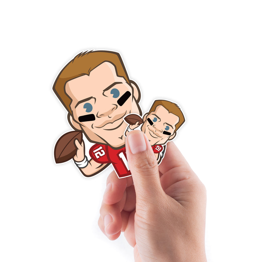 Tom Brady - 5 Emoji Minis (Mixed Sizes) - Official NFLPA - Tampa Bay Buccaneers - Reusable Vinyl Decals