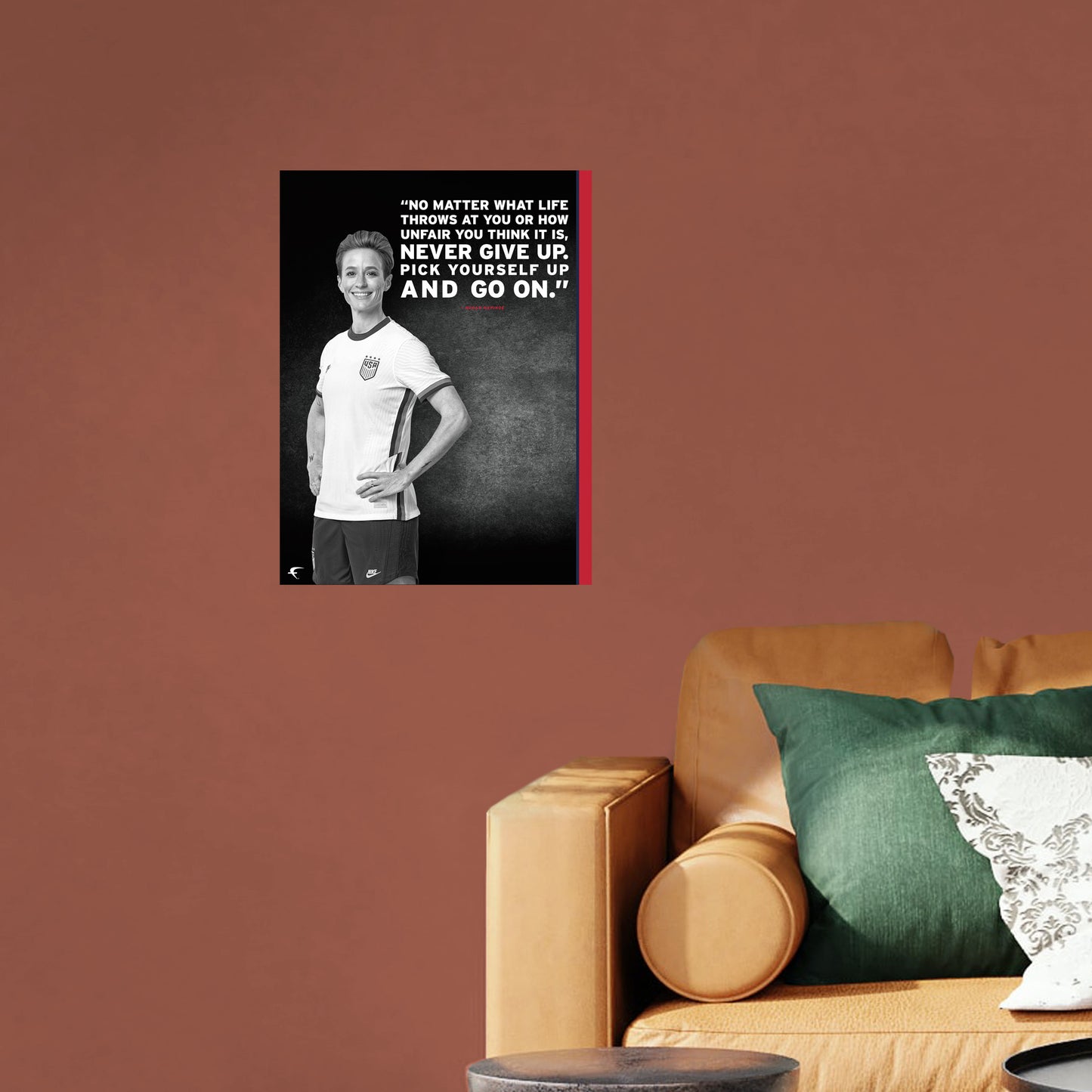 Megan Rapinoe  Inspirational Poster        - Officially Licensed USWNT Removable     Adhesive Decal
