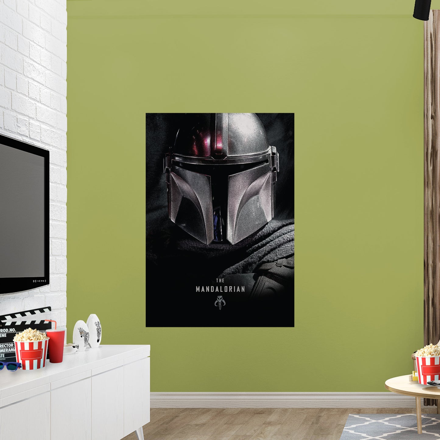 The Mandalorian: The Mandalorian Helmet Poster        - Officially Licensed Star Wars Removable     Adhesive Decal