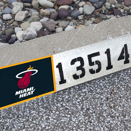 Miami Heat:  Address Block Logo        - Officially Licensed NBA    Outdoor Graphic