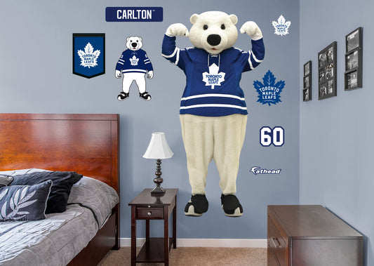 Toronto Maple Leafs: Carlton  Mascot        - Officially Licensed NHL Removable Wall   Adhesive Decal