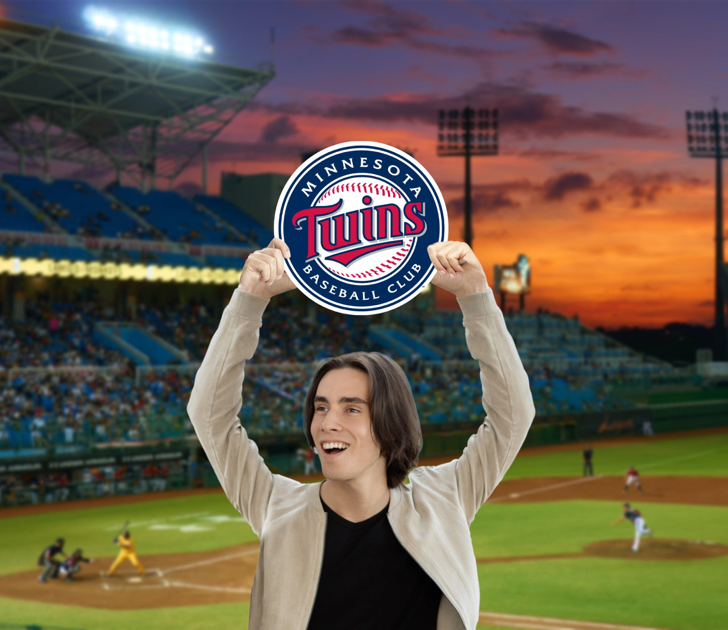 Minnesota Twins: Logo Foam Core Cutout - Officially Licensed MLB Big Head